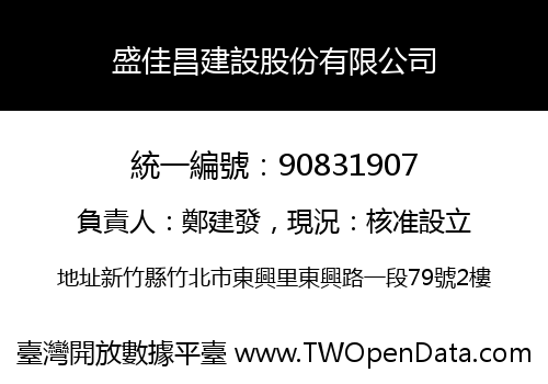 盛佳昌建設股份有限公司