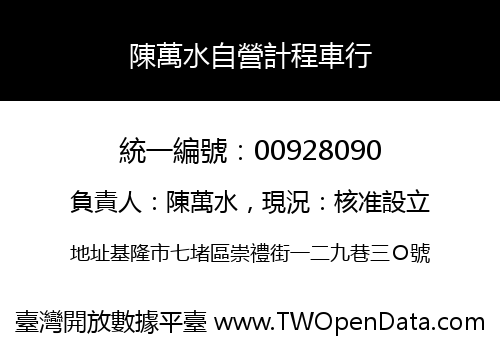 陳萬水自營計程車行