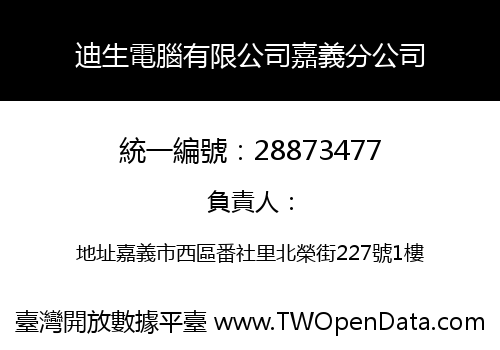迪生電腦有限公司嘉義分公司
