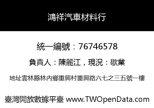 鴻祥汽車材料行