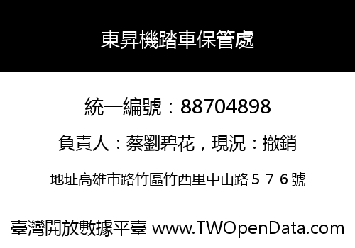 東昇機踏車保管處
