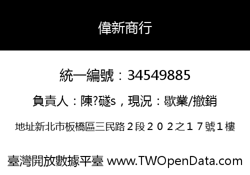 偉新商行