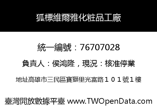 狐標維爾雅化粧品工廠