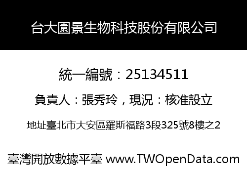 台大園景生物科技股份有限公司