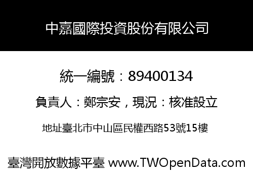 中嘉國際投資股份有限公司
