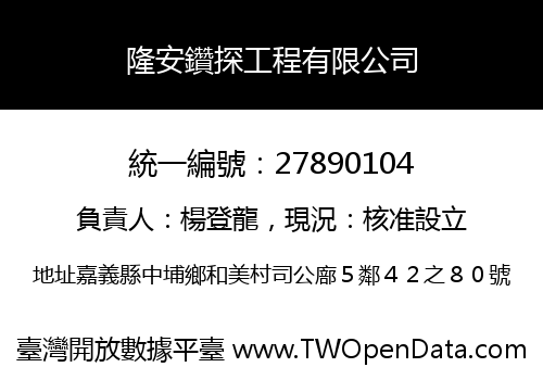 隆安鑽探工程有限公司
