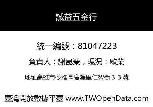 誠益五金行