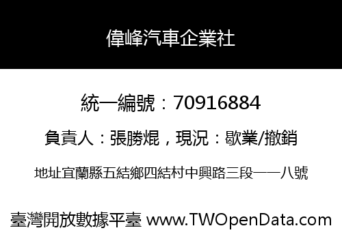 偉峰汽車企業社