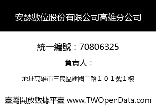 安瑟數位股份有限公司高雄分公司