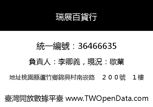 瑞展百貨行