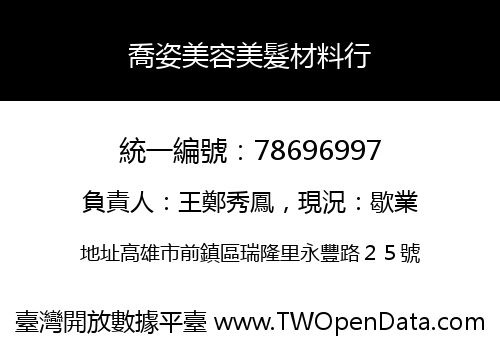 喬姿美容美髮材料行