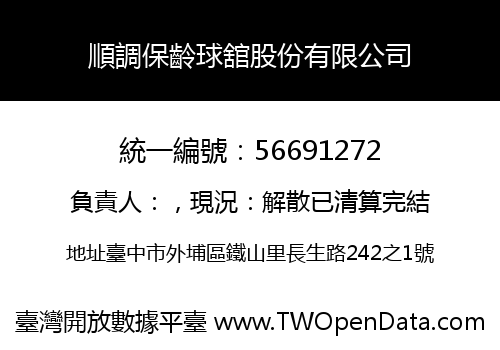 順調保齡球舘股份有限公司
