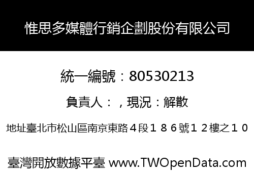 惟思多媒體行銷企劃股份有限公司