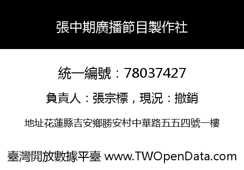 張中期廣播節目製作社