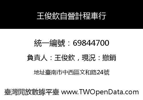 王俊欽自營計程車行