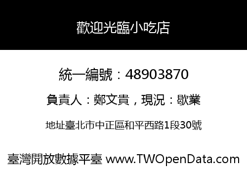 歡迎光臨小吃店