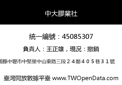 中大膠業社