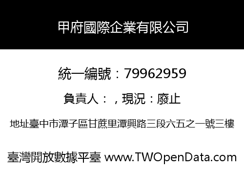 甲府國際企業有限公司