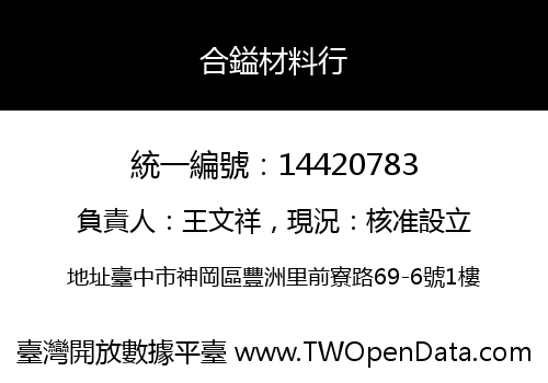 合鎰材料行