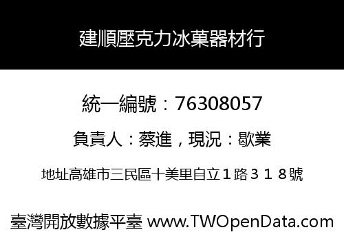 建順壓克力冰菓器材行