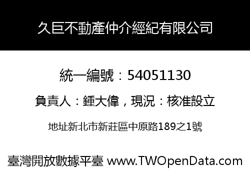 久巨不動產仲介經紀有限公司