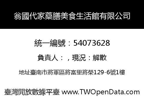 翁國代家藥膳美食生活館有限公司