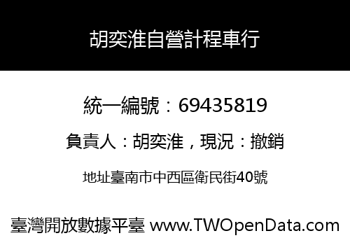 胡奕淮自營計程車行