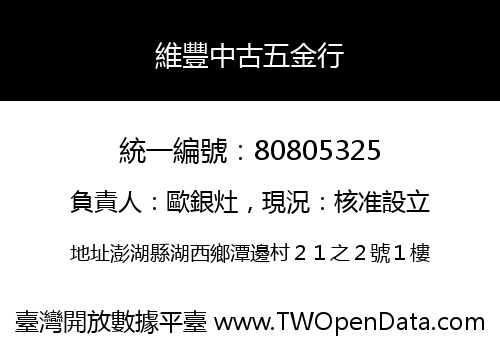 維豐中古五金行