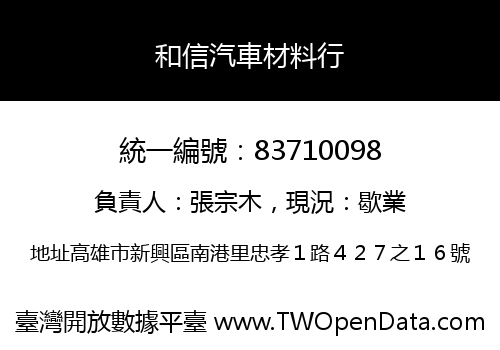 和信汽車材料行