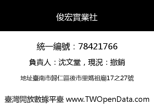 俊宏實業社
