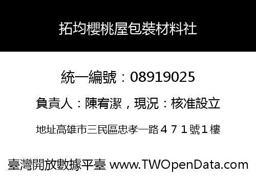 拓均櫻桃屋包裝材料社
