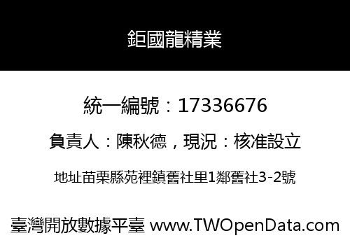 鉅國龍精業