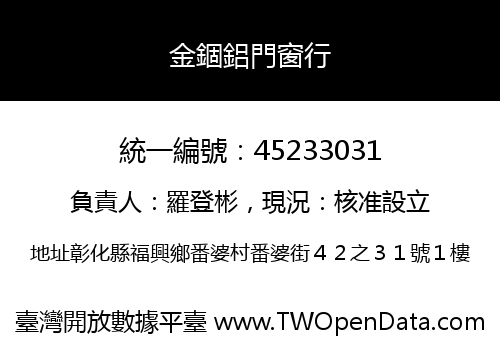 金錮鋁門窗行