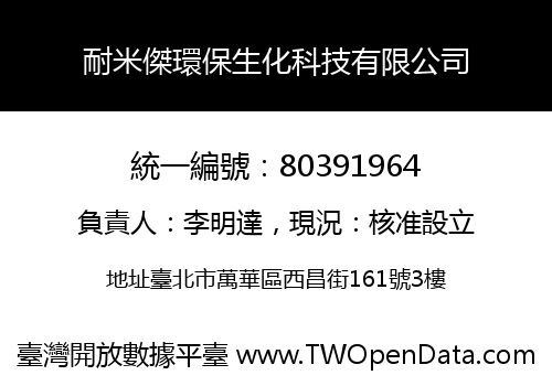 耐米傑環保生化科技有限公司