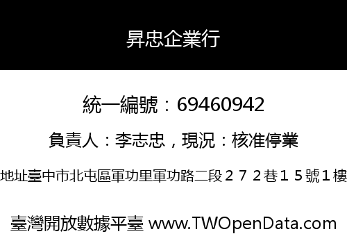 昇忠企業行