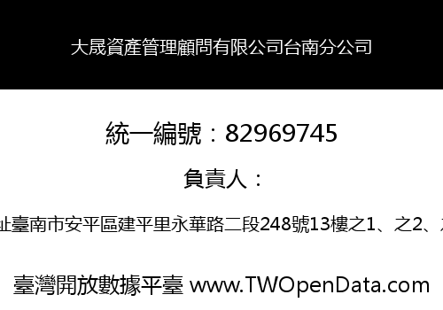 大晟資產管理顧問有限公司台南分公司