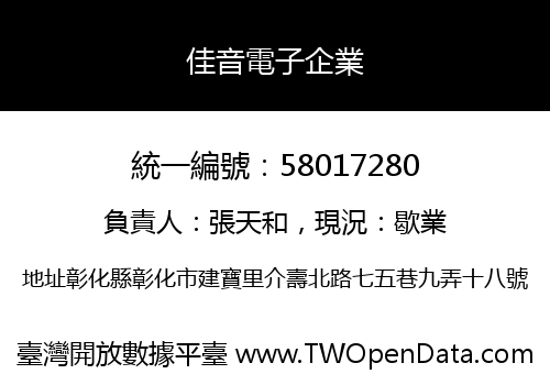 佳音電子企業