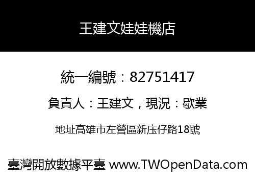 王建文娃娃機店