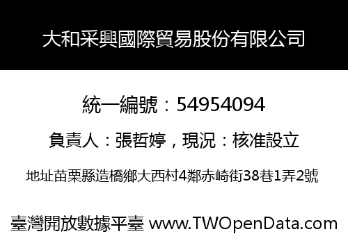 大和采興國際貿易股份有限公司