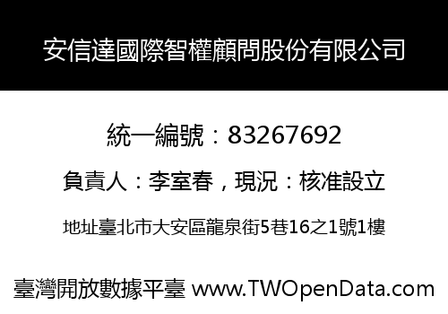 安信達國際智權顧問股份有限公司