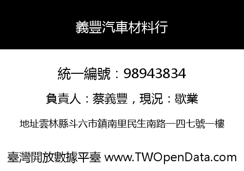 義豐汽車材料行
