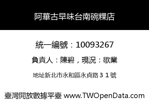 阿華古早味台南碗粿店