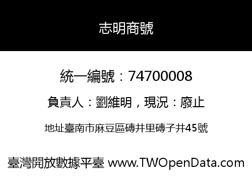 志明商號