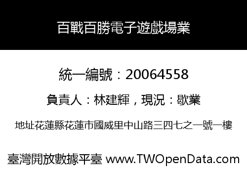 百戰百勝電子遊戲場業
