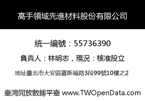 高手領域先進材料股份有限公司