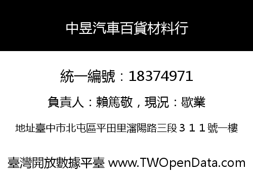 中昱汽車百貨材料行