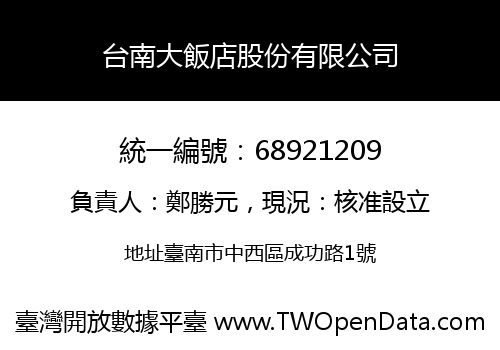 台南大飯店股份有限公司