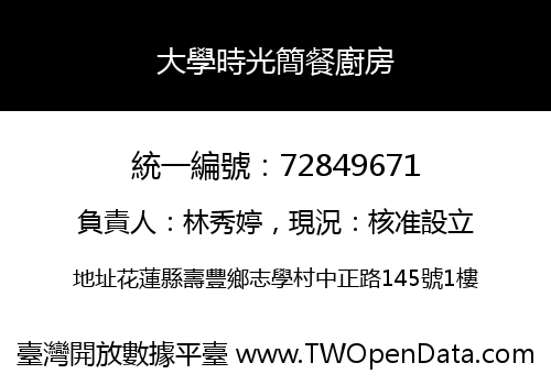 大學時光簡餐廚房