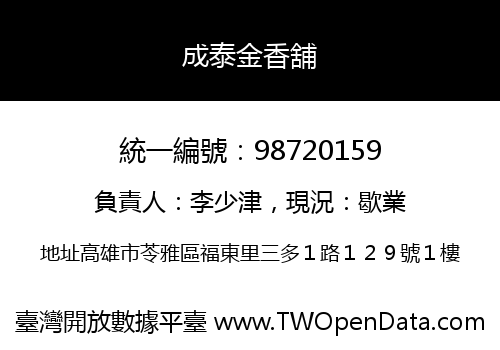 成泰金香舖