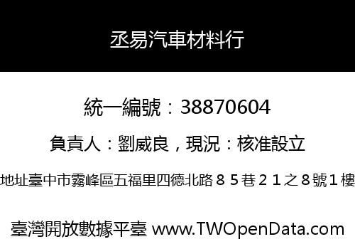 丞易汽車材料行